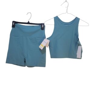 Zella Active Set - Crop Top‎ & Shorts - High Waist - Athletic